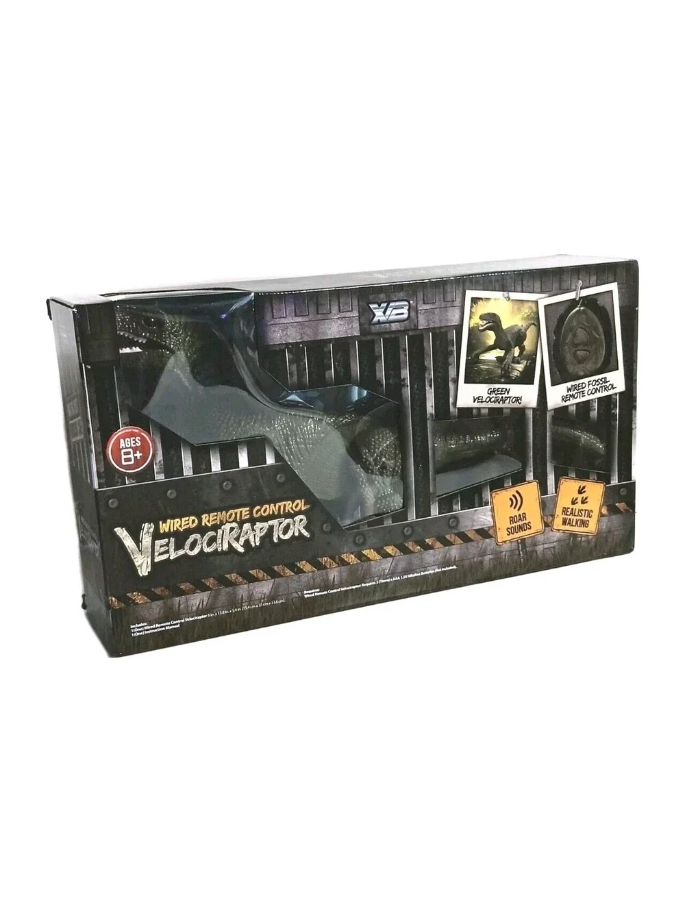 NEW Remote Control Velociraptor Dinosaur Toy With Dynamic Sounds n Walking Wired